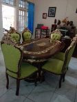 Meja Makan Ukiran Mewah Jati